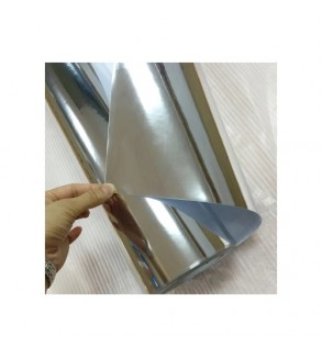 Rola folie auto autocolant PVC cromata argintiu oglinda 1.52m x 30m cu tehnologie eliminare bule Cod: KM9055