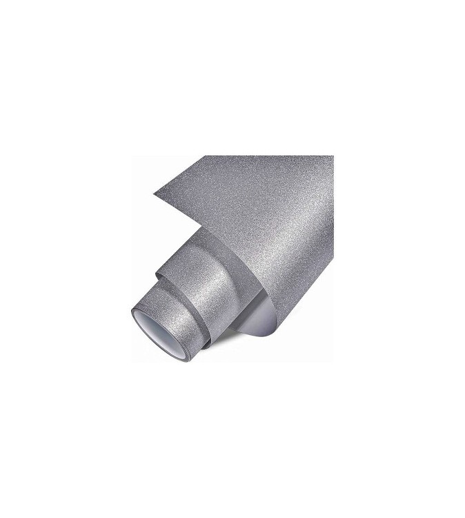 Folie auto autocolant PVC argintie sclipici mat 1.52m x 1m cu tehnologie eliminare bule Cod: KM9247 Folie auto autocolant PVC argintie sclipici mat 1.52m x 1m cu tehnologie eliminare bule Cod: KM9247