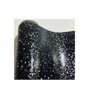 Folie auto autocolant PVC negru cu model 3D 1.52m x 1m cu tehnologie eliminare bule Cod: KM1009