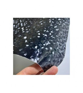 Folie auto autocolant PVC negru cu model 3D 1.52m x 1m cu tehnologie eliminare bule Cod: KM1009