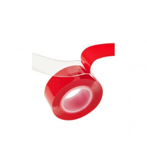 Banda dublu adeziva transparenta profesionala 10mm x 25 m  Cod: CDT1025