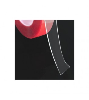 Banda dublu adeziva transparenta profesionala 10mm x 25 m  Cod: CDT1025