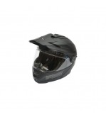 Casca motocross integrala negru mat cu viziera transparenta si ochelari de soare, marimea L Lion Cod: DISTM86