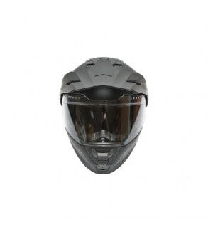 Casca motocross integrala negru mat cu viziera transparenta si ochelari de soare, marimea L Lion Cod: DISTM86