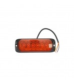 Lampa laterala stroboscopica LED 12-24V galbena 9 functii 132x46x19mm FR1287 Cod: BK98690