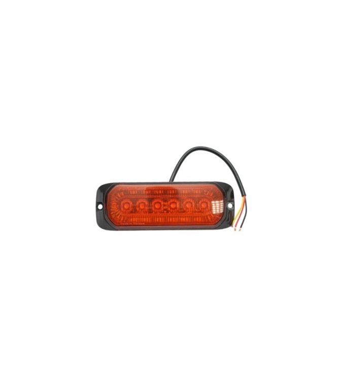 Lampa laterala stroboscopica LED 12-24V galbena 9 functii 132x46x19mm FR1287 Cod: BK98690