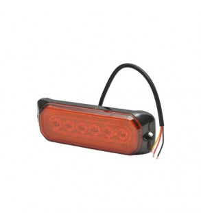 Lampa laterala stroboscopica LED 12-24V galbena 9 functii 132x46x19mm FR1287 Cod: BK98690