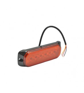 Lampa laterala stroboscopica LED 12-24V galbena 9 functii 132x46x19mm FR1287 Cod: BK98690