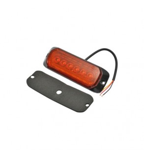 Lampa laterala stroboscopica LED 12-24V galbena 9 functii 132x46x19mm FR1287 Cod: BK98690