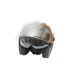 Casca moto tip jet neagra, model urban cu viziera transparenta si ochelari de soare, marimea L Cod: DISTM80