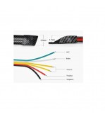 Eleron universal cauciuc tip M carbon 1.5m x 35mm