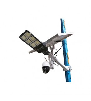 Lampa stradala led 300w cu panou solar 60w, camera supraveghere 4g si baterie 16000mah  Cod: BK69686