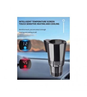 Suport auto inteligent pahare 2 in 1 racire incalzire LED touch bricheta 12V Cod: AC-8700
