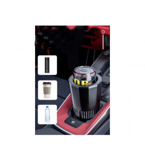 Suport auto inteligent pahare 2 in 1 racire incalzire LED touch bricheta 12V Cod: AC-8700