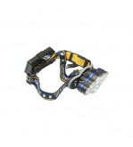 Lanterna frontala de cap cu 8 LED-uri, 3 moduri iluminare, baterie 2200mAh reincarcabila USB Crownman Cod: DISUF01
