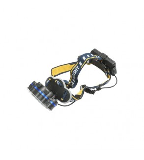 Lanterna frontala de cap cu 8 LED-uri, 3 moduri iluminare, baterie 2200mAh reincarcabila USB Crownman Cod: DISUF01