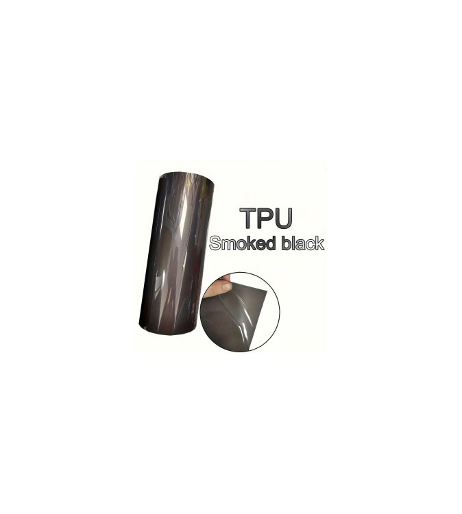 Folie far stop premium PPF TPU 7.5 mil fumuriu smoky black 60x60cm Cod: TU002