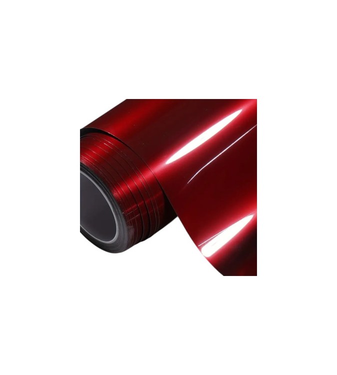 Folie auto autocolant PET premium rosu liquid metal cherry red 1x1.52m Cod: SP1026V