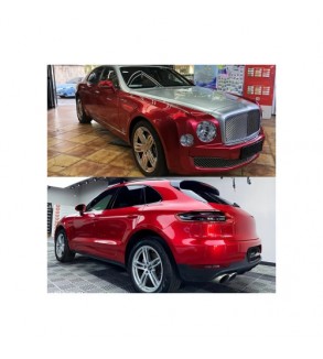 Folie auto autocolant PET premium rosu liquid metal cherry red 1x1.52m Cod: SP1026V