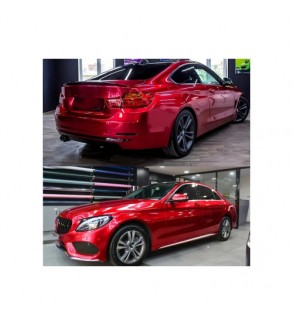 Folie auto autocolant PET premium rosu liquid metal cherry red 1x1.52m Cod: SP1026V