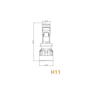 Bec LED auto H11 3800lm 6000K alb rece Canbus set 2 bucati Cod: NL19PRO-H11