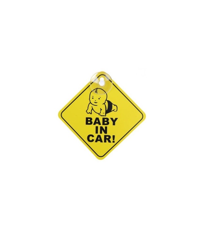 Ornament auto Baby in Car cu ventuza 10x10cm Cod: XPBY-01 Ornament auto Baby in Car cu ventuza 10x10cm Cod: XPBY-01
