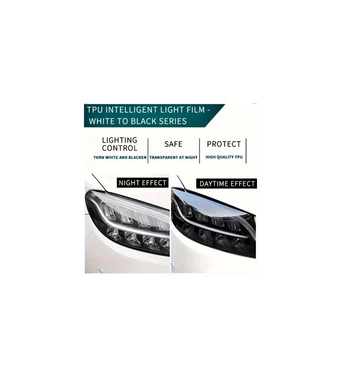 Folie far stop PPF TPU fotocromatica transparent fumuriu  40cm x 1m Cod: UV001