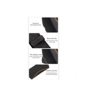 Suport ochelari premium piele ecologica negru Cod: FS-1331