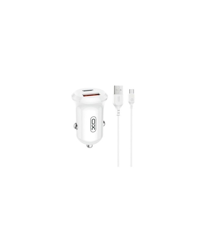 Incarcator auto mini USB 30W USB Type-C USB-A cu cablu 1m Type-C Cod: XO-CC69-NB103 Incarcator auto mini USB 30W USB Type-C USB-A cu cablu 1m Type-C Cod: XO-CC69-NB103