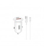 Incarcator auto mini USB 30W USB Type-C  USB-A cu cablu 1m Type-C Cod: XO-CC69-NB103
