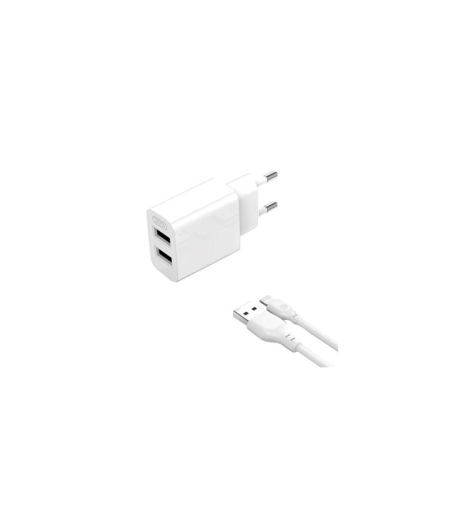 Incarcator retea USB 2.4A cu cablu compatibil Lightning iPhone  Cod: XO-L109A