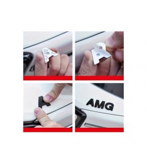 Ornament plastic auto negru mat litere si cifre 3D Cod: AL1526