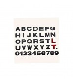 Ornament plastic auto negru mat litere si cifre 3D Cod: AL1526