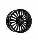 Jante DY1989 19x8 5x112 negre cu margine diamond cut compatibile Mercedes