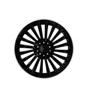 Jante DY1989 19x8 5x112 negre cu margine diamond cut compatibile Mercedes