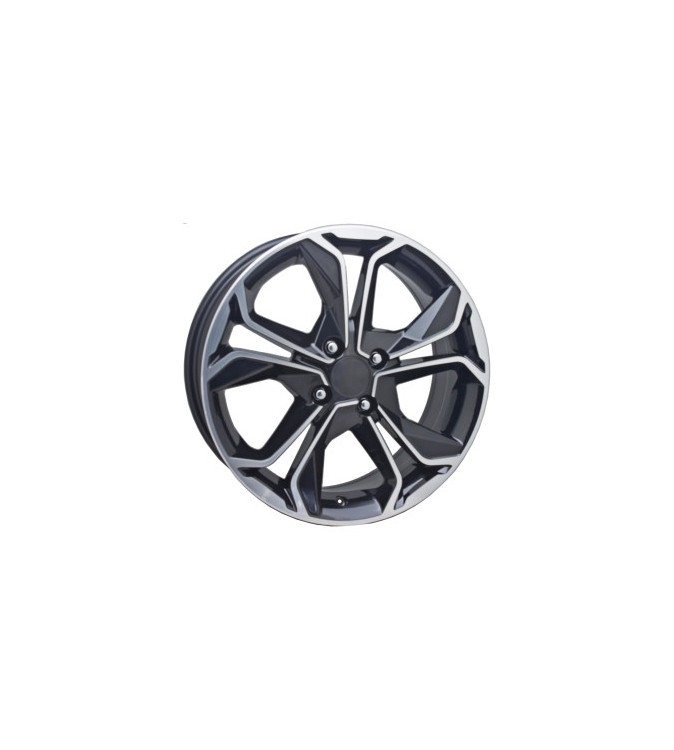 Jante DY176 KM 16x6.5 5x114.3 ET40 diamond cut compatibile Dacia, Renault, Nissan, Toyota